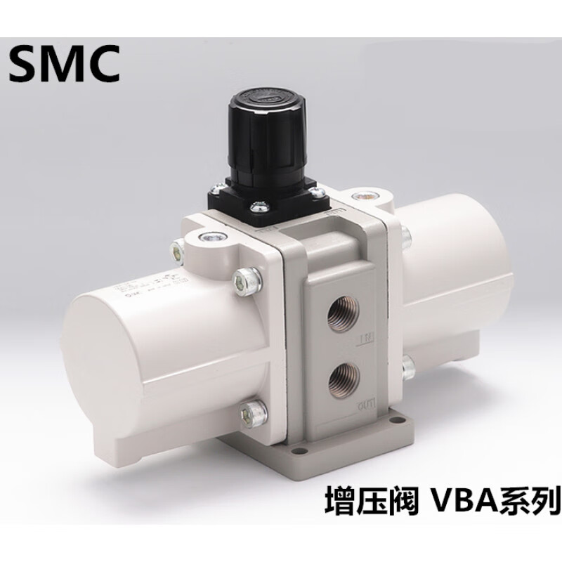 SMC增壓閥缸VBA10A/11A/20A/40A-02/03/04GN增壓泵GN帶表和消聲器 VBA10A-02
