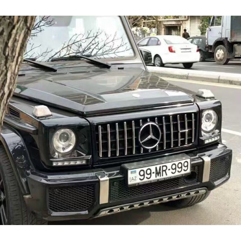 gt竖条中网 98-18款g级(gtr中网)银色 奔驰g-class/g级(进口)/98-23年