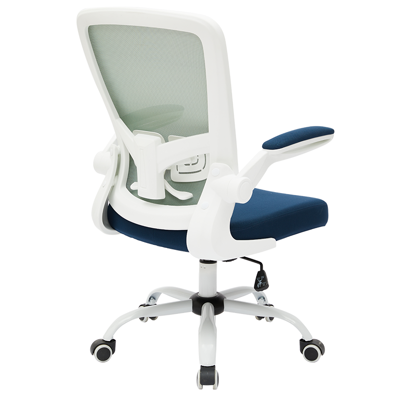 八九间电脑椅转椅办公椅子靠背电竞座椅凳子学生学习椅转椅升降家用现代简约521W系 扶手可抬起-绿背蓝坐