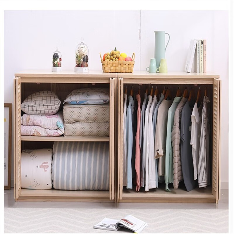 创京懿选放被子的柜子 衣服收纳省空间衣柜放被子实木棉被柜子客厅靠