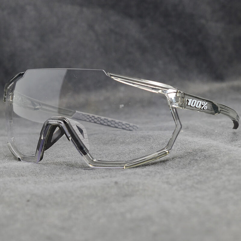 骑行眼镜变色自行车运动山地护目镜公路风镜男女 rp01透明框 变灰色片