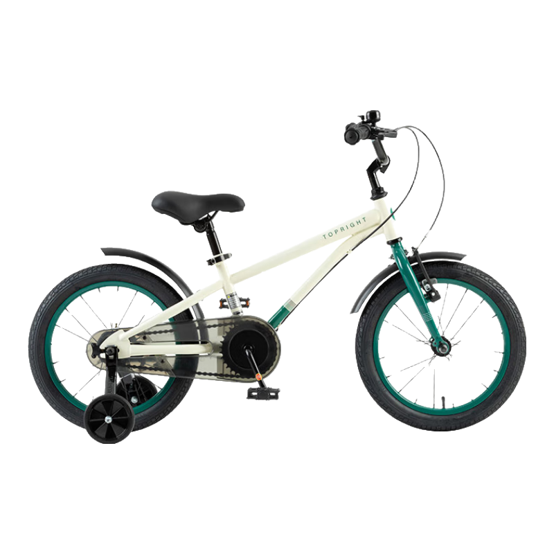 途銳達2025新款兒童自行車3-6歲寶寶14寸腳踏車小孩16寸單車生日禮物 樂途【浪花白】 14寸 適合3-6歲 身高90-120cm