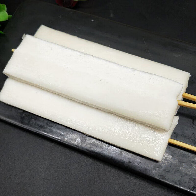虎钢馋年糕串油炸脆皮年糕夜市小吃大米年糕薄片烧烤食材素菜冷冻年糕