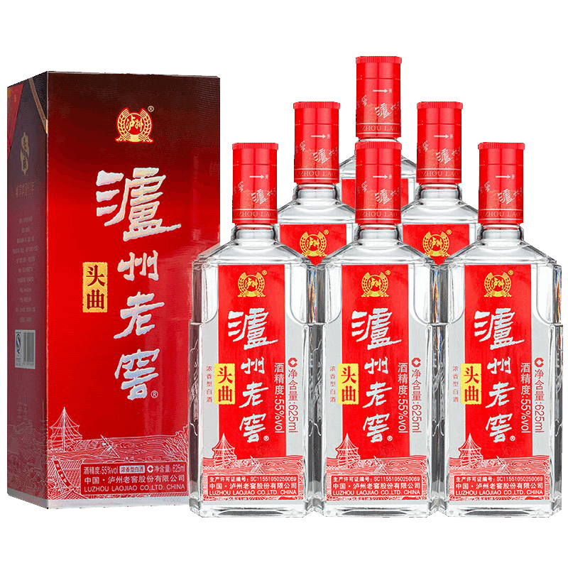 LUZHOULAOJIAO/�����Ͻ� ͷ���� 55�� Ũ���� 625ml 6ƿ 460Ԫ