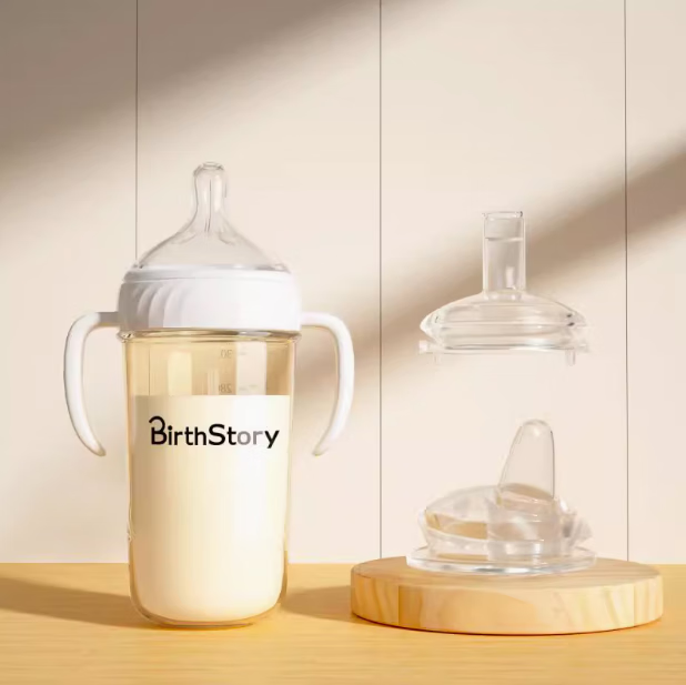 布朗博士旗下吸管奶瓶杯新生嬰兒1歲以上2歲3歲大寶寶喝水0一6個月防 白色 280ml 標(biāo)配+1吸嘴+1鴨嘴（三用）