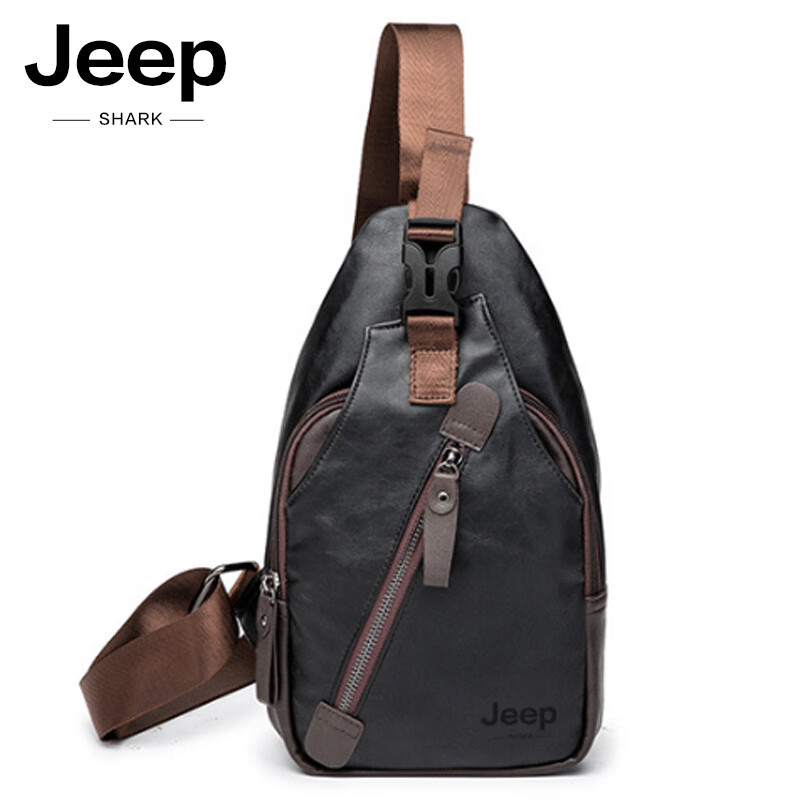jeep吉普多功能胸包男单肩包小背包左右斜挎男包男士包包胸前挎包