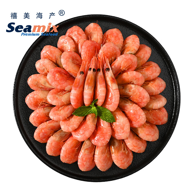 禧美海产 头籽北极甜虾1.5kg/盒 90-120规格 35%头籽率 家庭聚餐 年货送礼