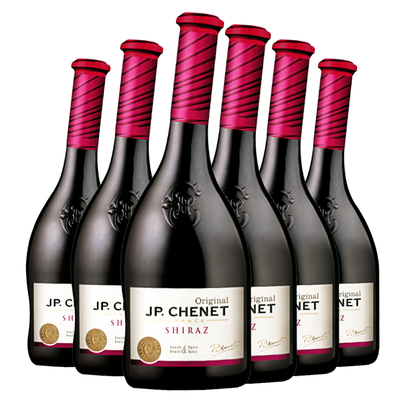 香奈（J.P.CHENET）西拉干红葡萄酒 750ml*6 整箱装 七夕情人节好物