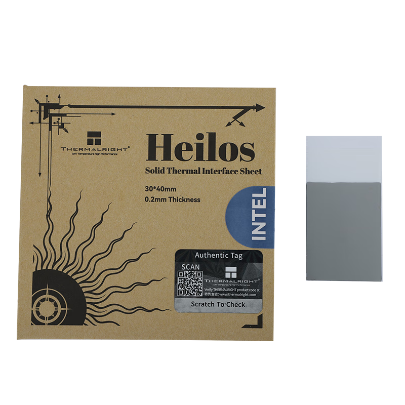 利民 Heilos固态相变硅脂片8.5W/m.k Intel/AMD芯片CPU散热导热片