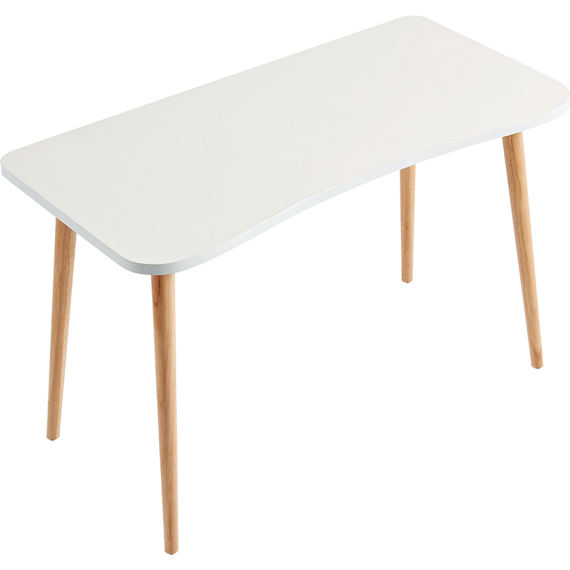 林氏木业简约现代实木脚书桌椅组合小户型书房书法桌写字台JV2V【原木色+白色】JV2V-B书桌0.8米