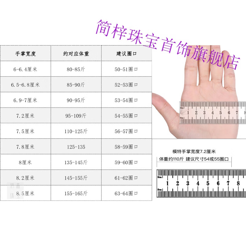 淡紫镯子巴西梦幻紫水晶乌拉圭紫黄晶一物一图 1号- 测量尺寸的方法