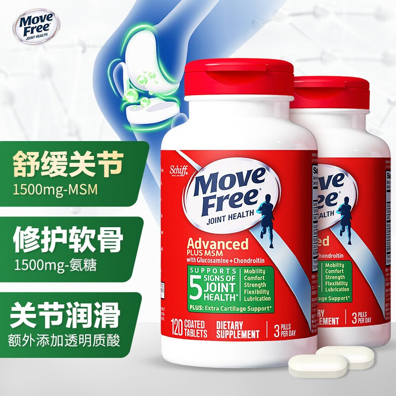 MoveFree益节绿瓶维骨力价格走势,选择氨糖软骨素,关爱肌骨健康