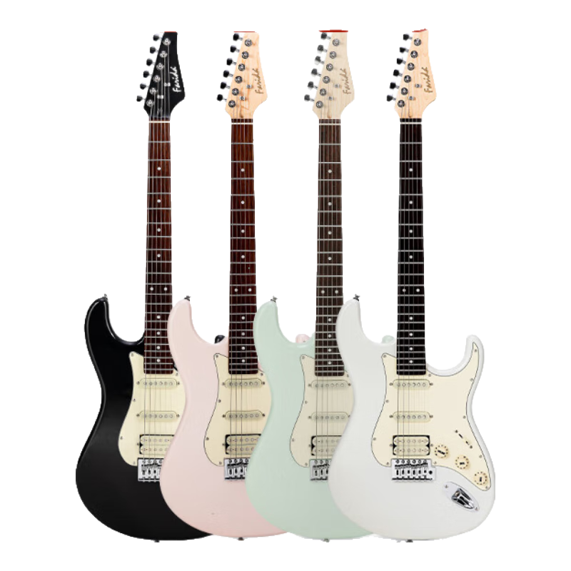 法麗達(dá)（Farida）F2020 F5020初學(xué)者入門單搖單單雙電吉他 F2020馬尾松綠+魔耳15i智能音箱