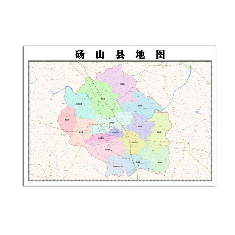 砀山县地图1.1米安徽省宿州市办公室新版装饰画办公室自粘贴画 覆膜