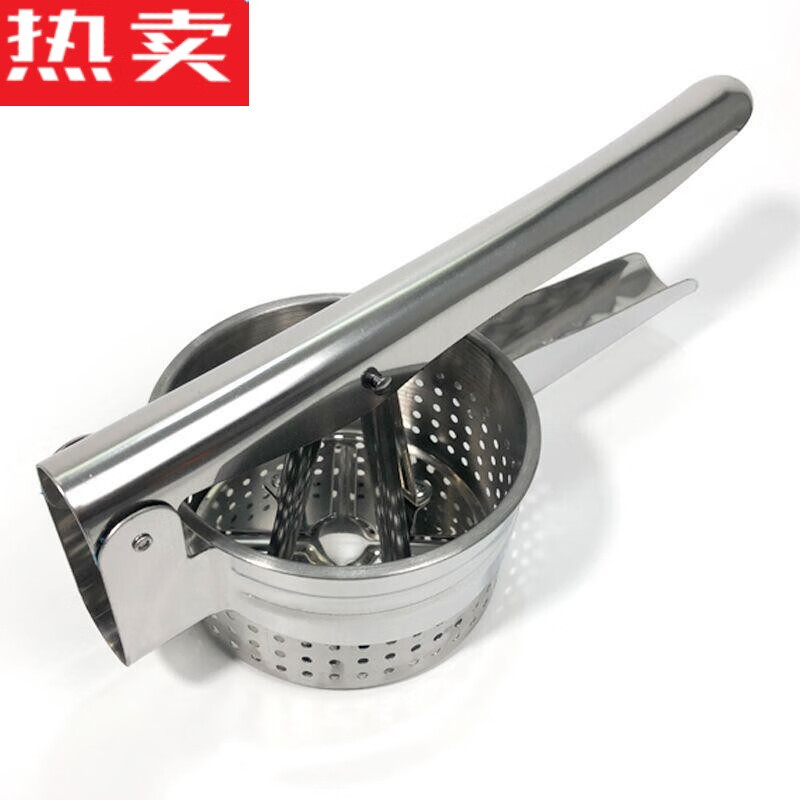 拓进菜馅挤水神器大号304钢炸串压油器手动压蜜机土豆泥器商用家用