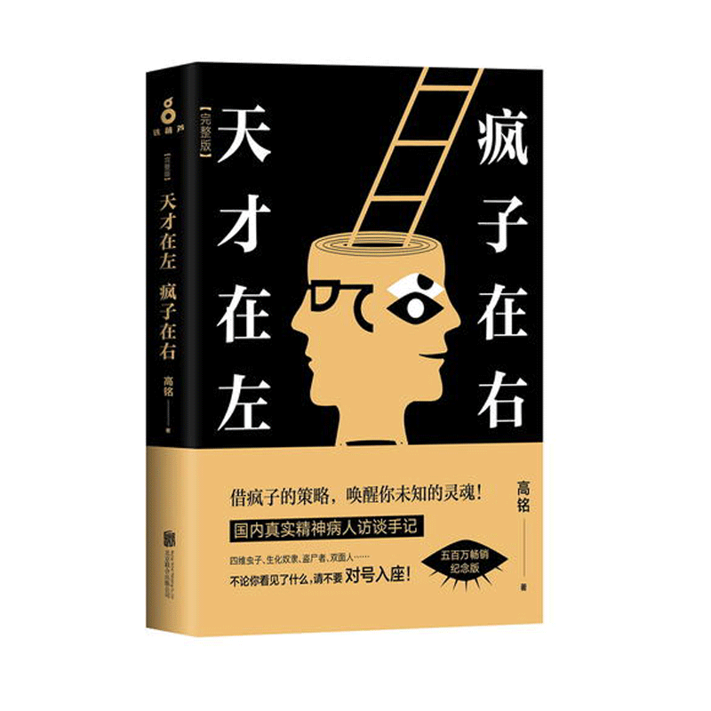 天才在左疯子在右 完整版 高铭 新增10个被封杀篇完整精神病人访谈手记百科心理学与生活入门基础读物