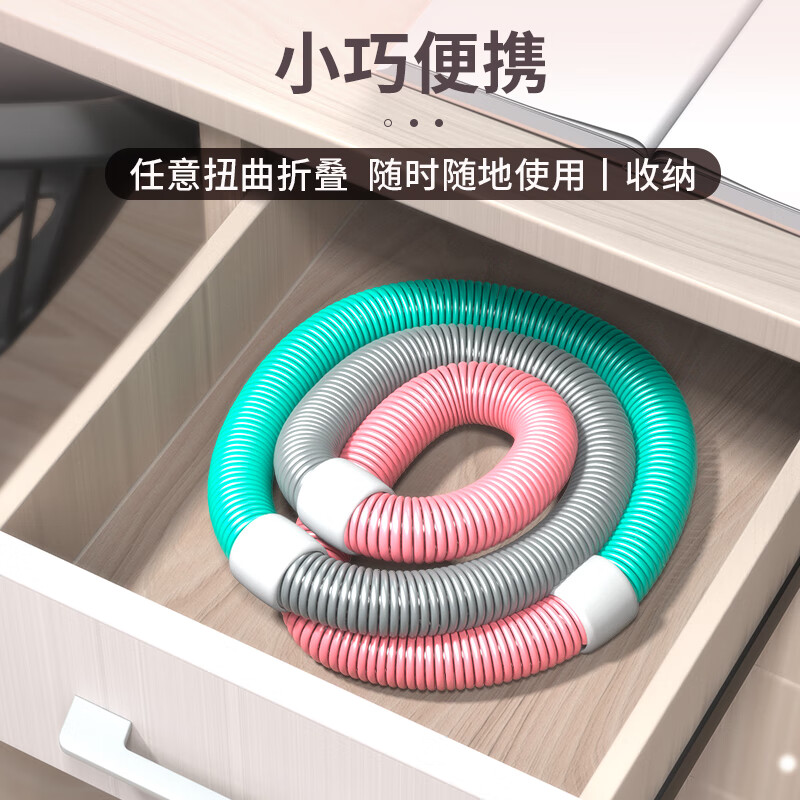 欣怡万嘉弹簧软体呼啦圈收女士加重肚子腹部赘肉家用有氧运动练腰器材 烟桃青色加重呼啦圈