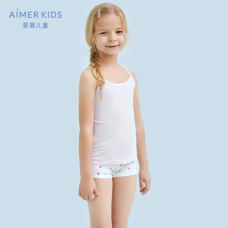 Aimer kids爱慕儿童背心女童春夏纯色棉质吊带家居打底睡衣AK1111091粉130属于什么档次？