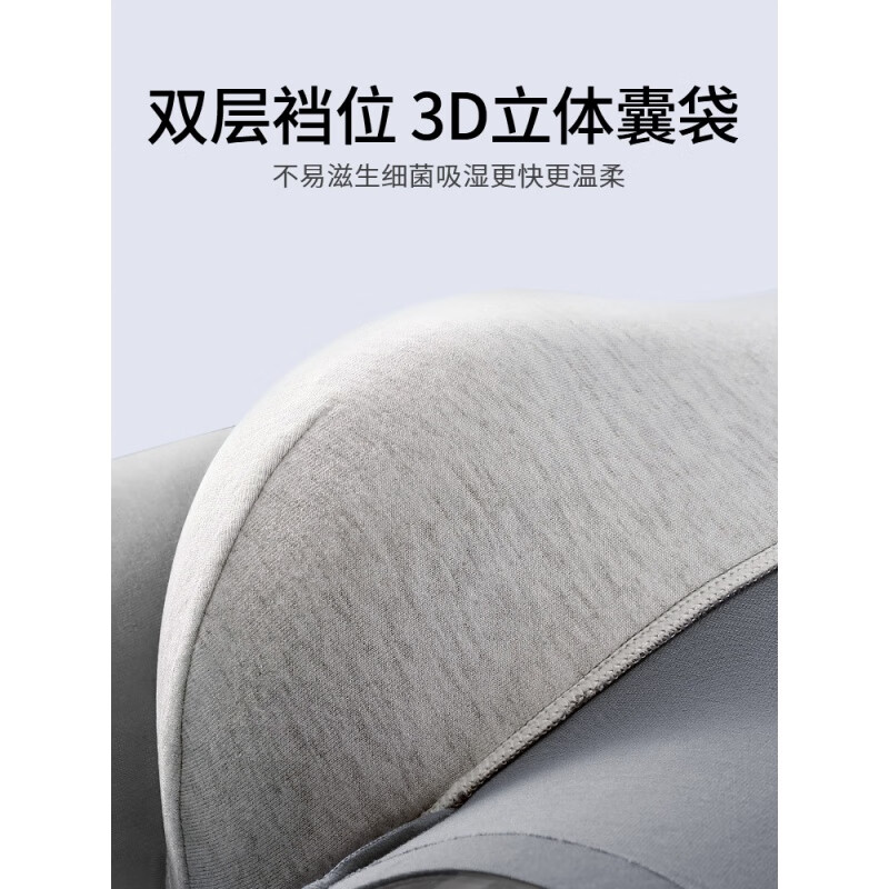 POUG一次性内裤男士加大码男士一次性内裤大码200斤男纯棉无菌300斤 【男款3条 灰色平角】 ，免洗升 6XL【250斤以下】