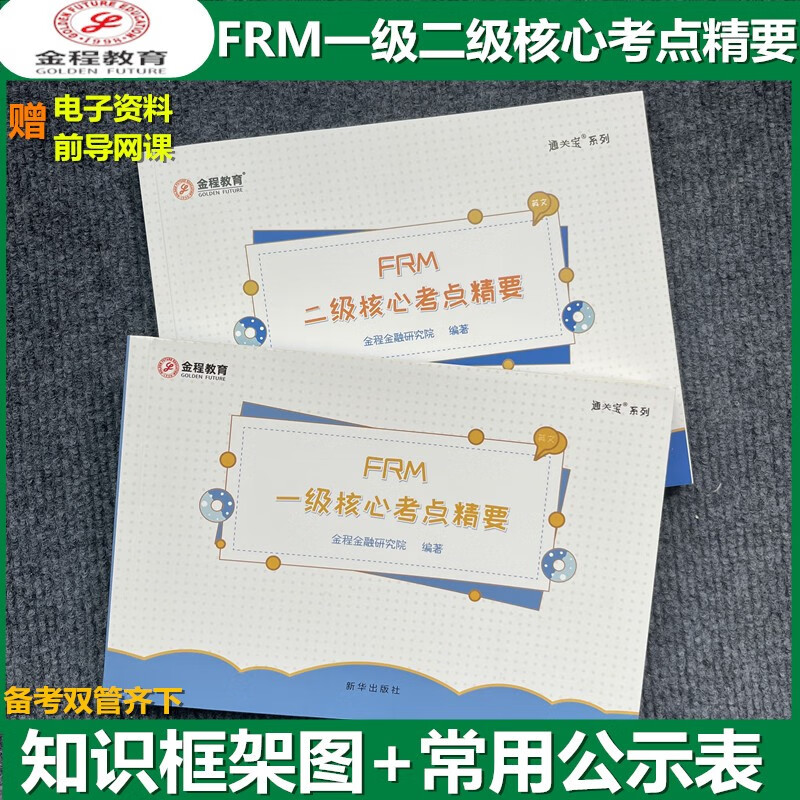 新书|金程教育2021FRM一级核心考点精要 内含知识框架图和常用公式表 网课+电子资料 英文