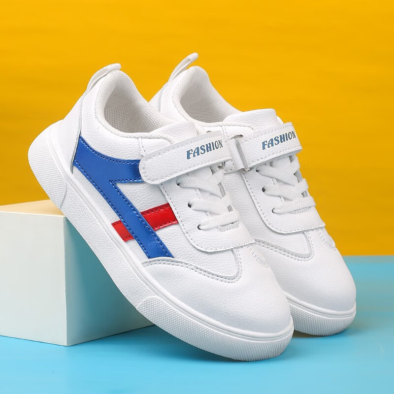 贝天熊童鞋春秋款男童小白鞋软底休闲鞋女童网面鞋透气儿童革面运动鞋 259白兰【革面】 28 内长17.8/脚16.8