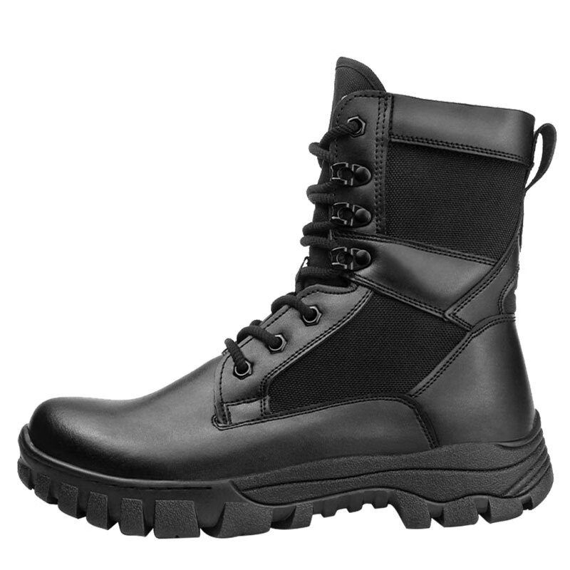 新式多威作战靴夏季作战男靴超轻春秋拉链透气作训靴女耐磨防穿刺高帮
