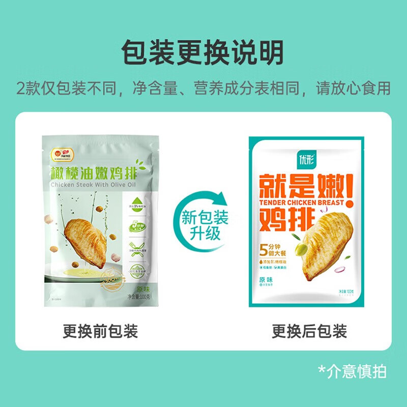 优形(ishape)橄榄油嫩鸡排半成品低脂香煎代餐鸡胸肉鸡排生鲜冷冻鸡肉水煎鸡扒 【经典多口味组合】9袋装