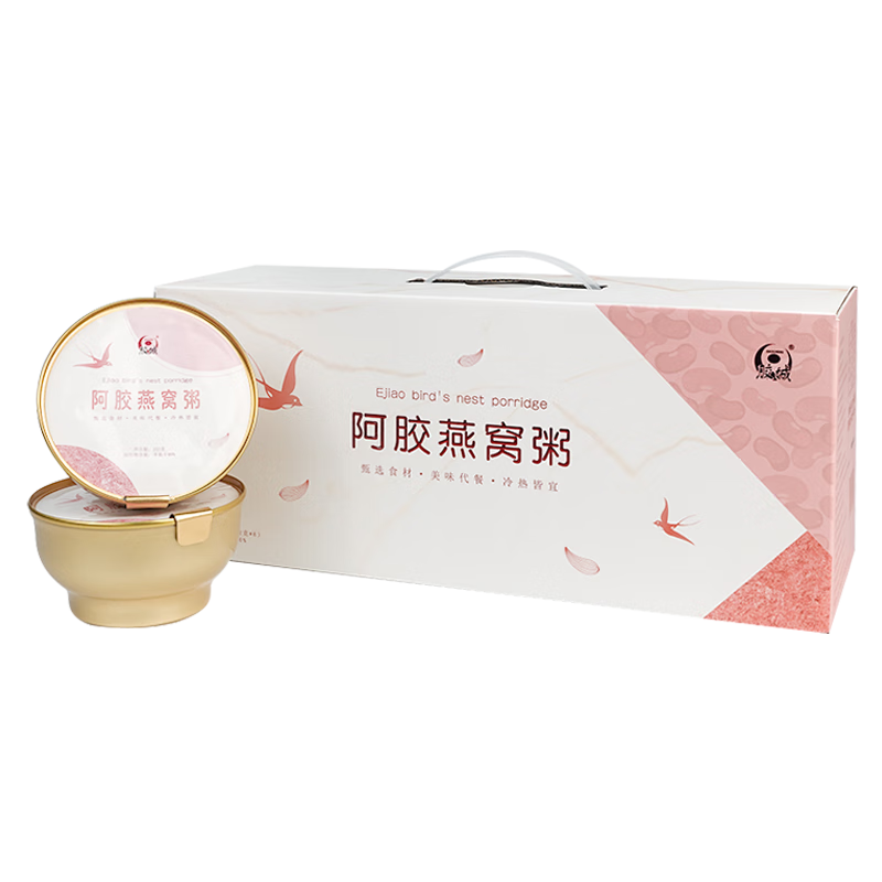 膠城 阿膠燕窩粥252g*6碗即食營(yíng)養(yǎng)早餐粥代餐送女友媽媽長(zhǎng)輩滋補(bǔ)禮品