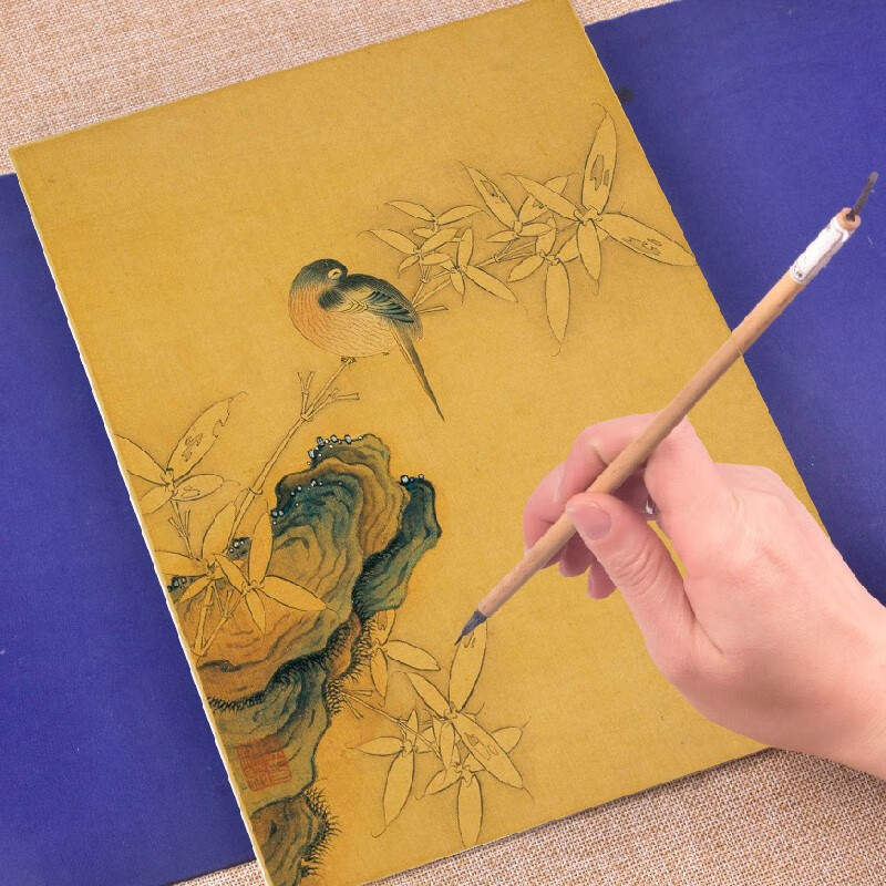 底稿陈洪绶花鸟山石图案国画线描 画稿定制 c2小幅云母宣纸底稿共20张