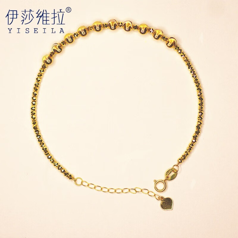 yiseila/伊莎维拉18k金手链女猫眼k金彩金玫瑰金手链手镯黄金手饰 18k