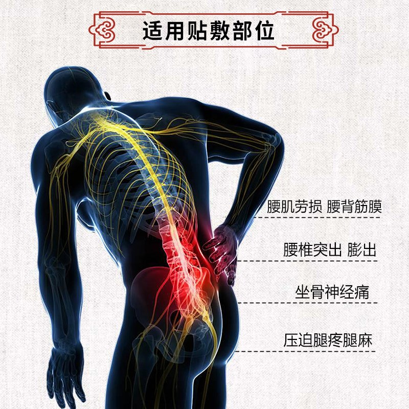 腰部位型压迫坐骨神经腰腿疼腰痛贴膏问德堂药房房同款药房 买2发3