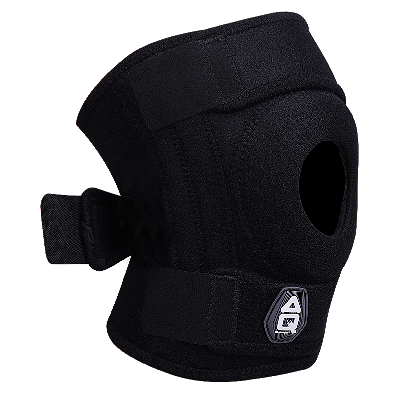 AQ護膝運動(dòng)男籃球半月板羽毛球跑步深蹲登山膝蓋髕骨女護具夏 W51501黑色單只裝 1只裝 L/XL 膝圍 35.6-43.2cm
