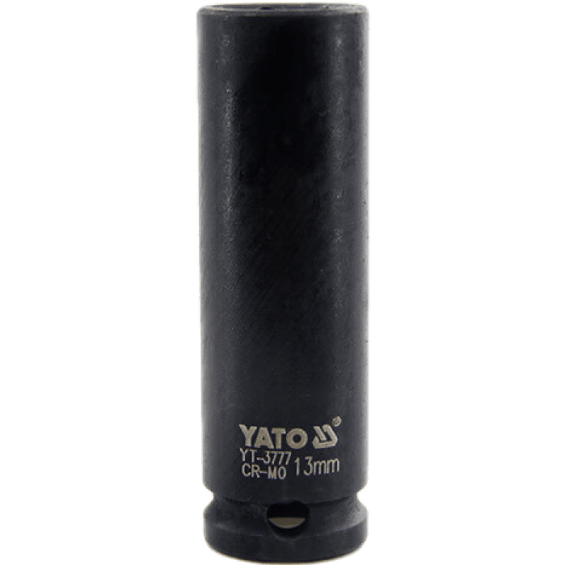 易爾拓（YATO）加長(zhǎng)風(fēng)炮套筒頭中飛3/8重型加厚氣動(dòng)扳手風(fēng)動(dòng)六角套筒套頭 13mm YT-3777