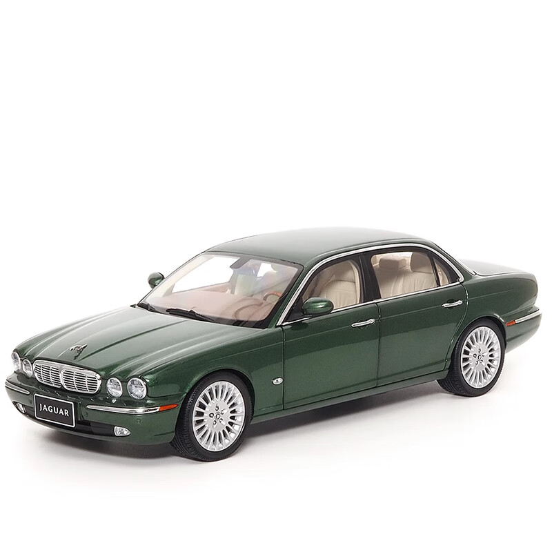 兰博基尼限量版限量收藏捷豹XJ X350 AR似真原厂1:18英伦跑车仿真合金汽绿色【全开带证书编号】轿车