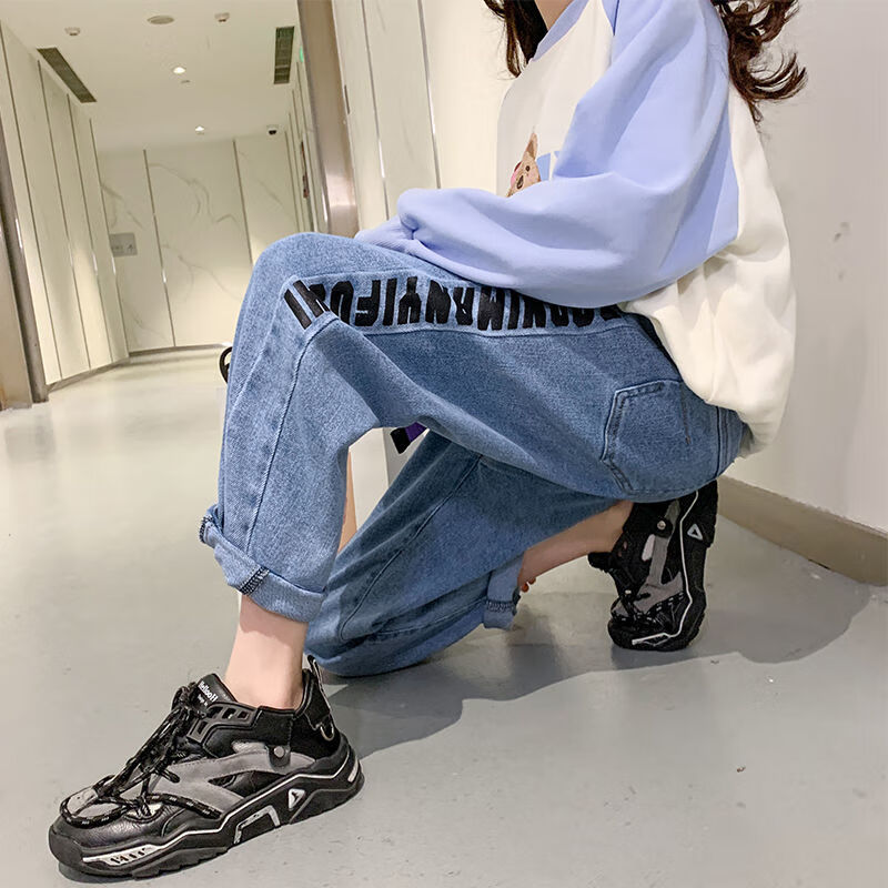 狄宏女童长裤儿童牛仔裤秋女孩中大童小孩子秋季天款裤子青少年初中生