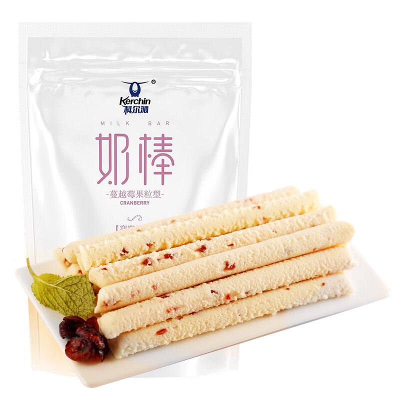 科尔沁奶零食 内蒙奶棒奶干奶酪果味原味味 蔓越莓味奶棒 100g
