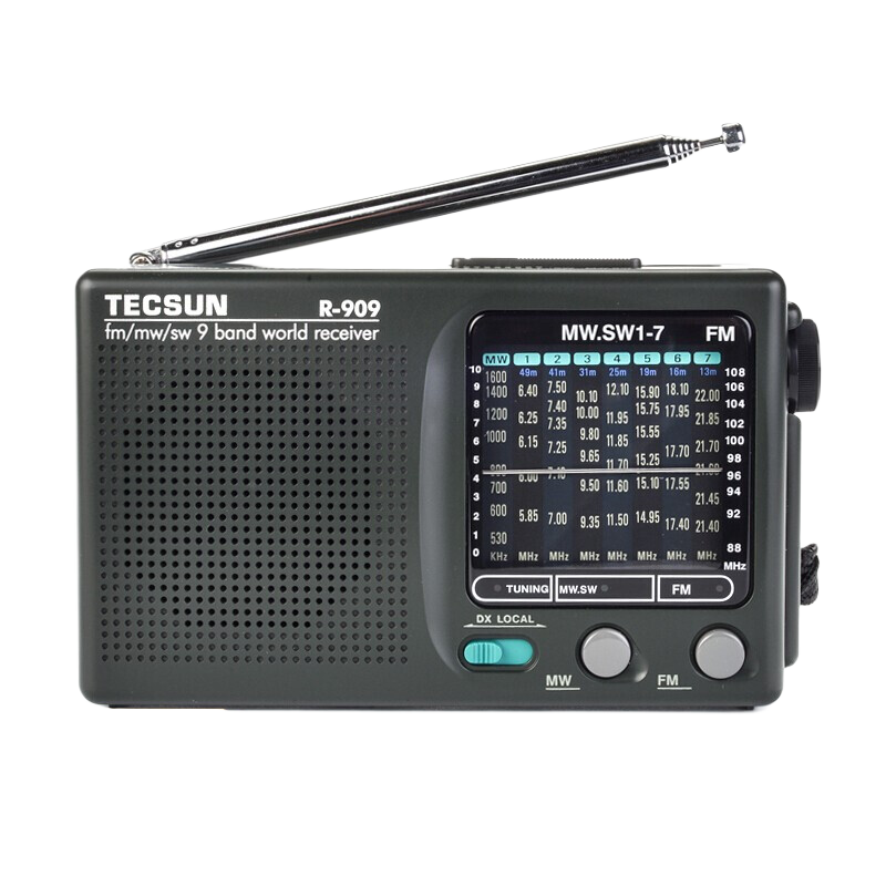������Tecsun�� R-909������ȫ�����������㲥�뵼���Яʽ����ָ������FM������ ����+��س����+4�ڳ����