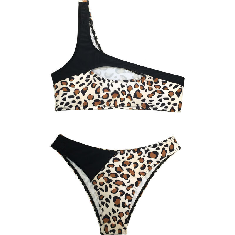 月桂兔欧美女印花分体泳衣性感比基尼printed back bikini swimsuit