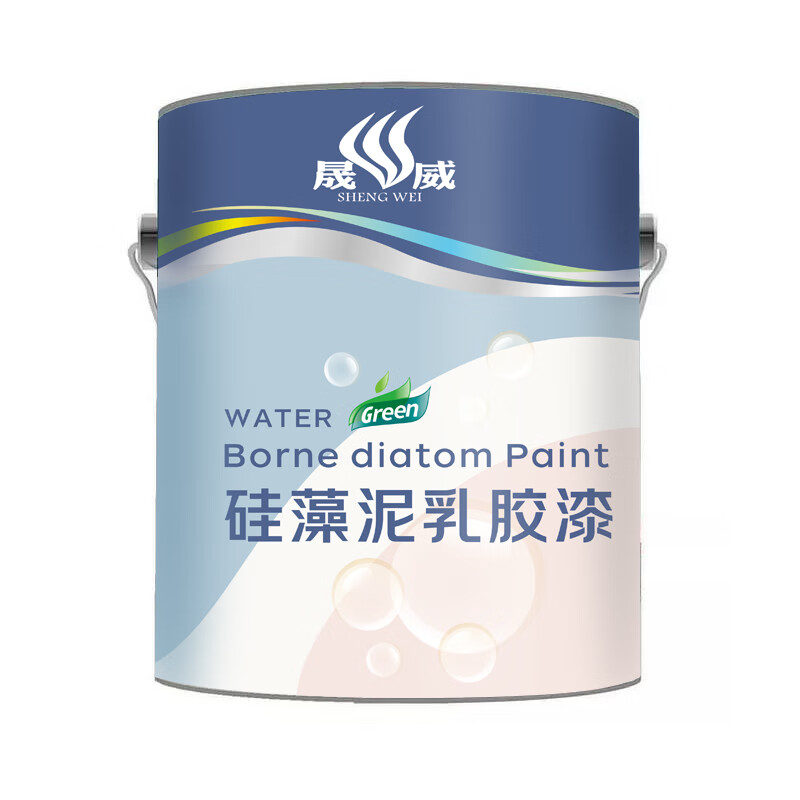 晟威内墙漆室内涂料水性涂料硅藻乳胶漆家用墙面漆液态墙纸壁纸乳胶漆1公斤白色