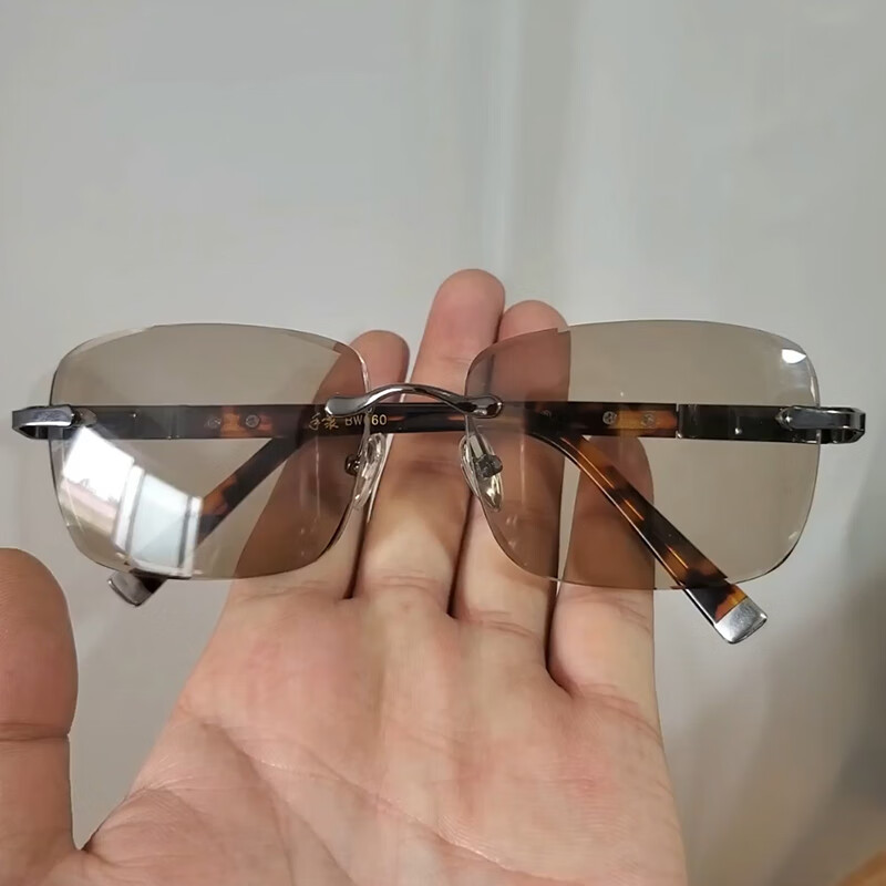 眼镜原矿老石头清凉护目镜遮阳墨镜高清驾驶太阳镜 浅茶色镜片 镜片