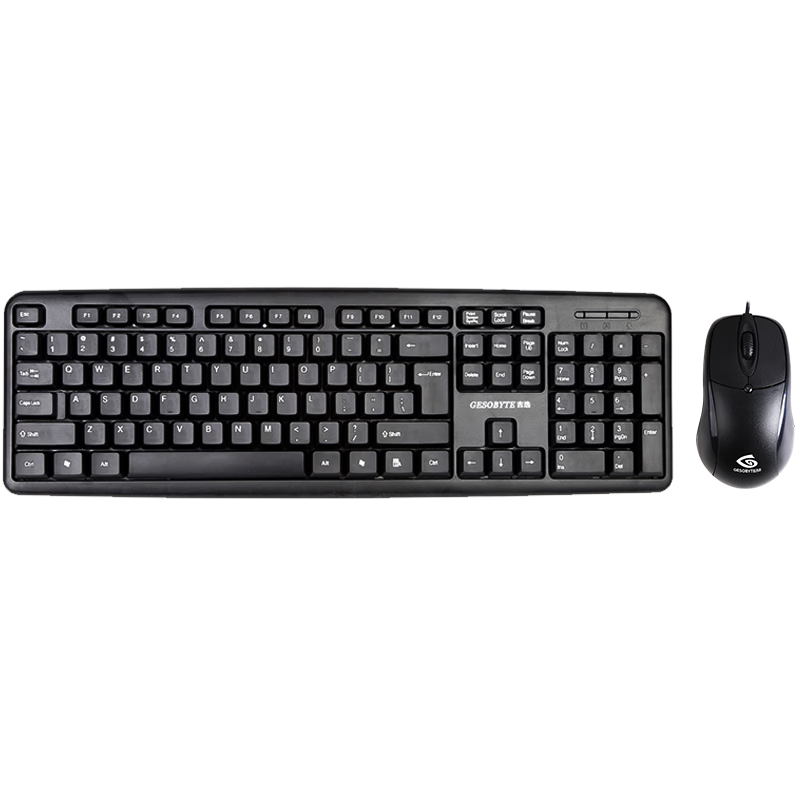 吉選 KM810PP雙PS2接口鍵鼠套裝 雙圓口有線(xiàn)鍵鼠套裝 辦公防潑濺 PS2圓口鍵盤(pán) PS2圓口鼠標 黑色