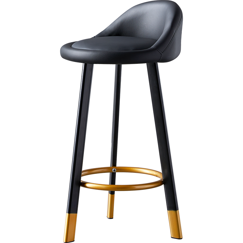 华恺之星 吧台椅 餐椅转椅可升降休闲酒吧椅带靠背高脚椅BY558 【加厚座面】深灰色【科技布】【高60cm】