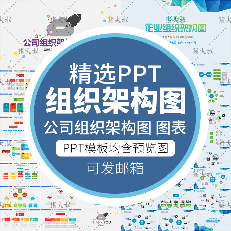 企业集团组织架构图ppt模板公司管理层领导班安排框架图表