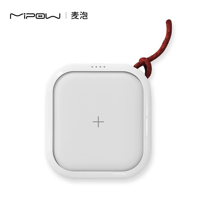 MIPOW 苹果13Pro/Max无线充电宝10000毫安快充移动电源无线充电器 白色
