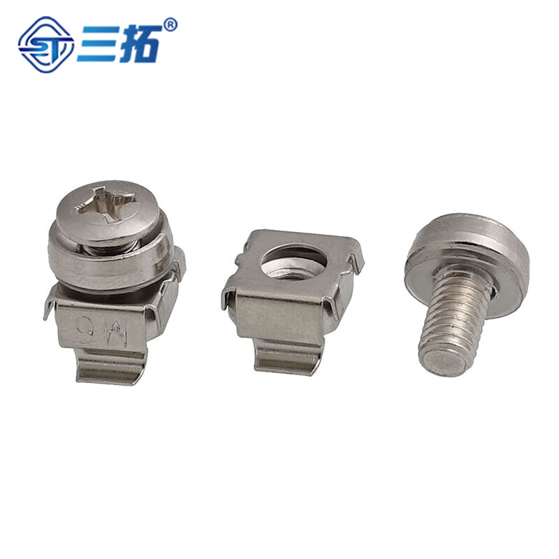 三拓 网络配线架服务器机柜立柱设备螺丝m6*4套