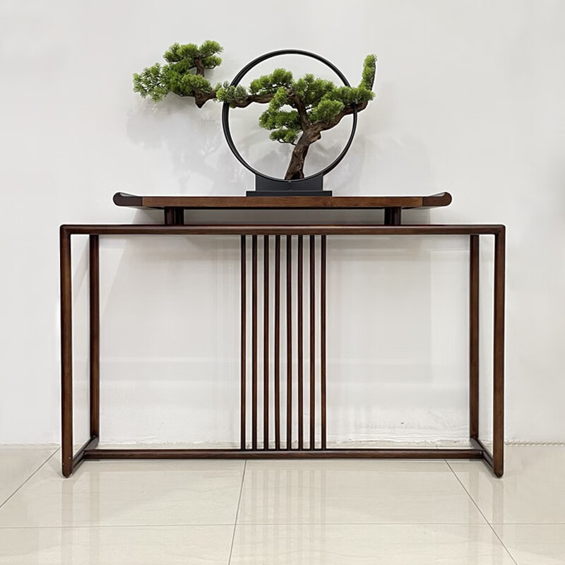 致典 玄关桌条案新中式家具 实木供桌 条几 实木现代简约端景台 供桌