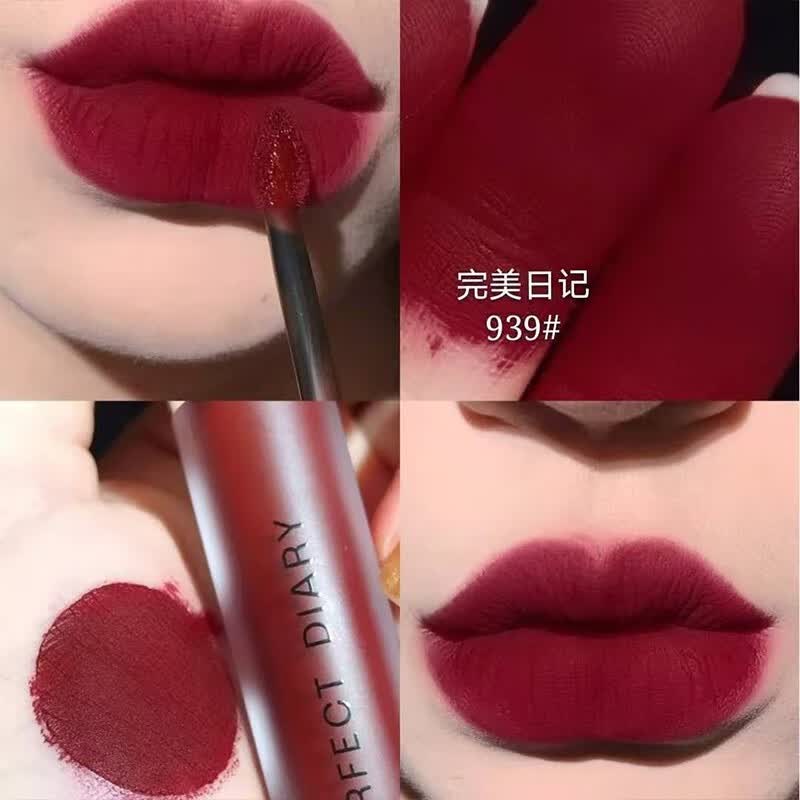 完美日记（PERFECT DIARY）哑光唇釉939豆沙色口红909小众品牌704学生款女保湿唇膏礼物美妆 907-枫叶诗人
