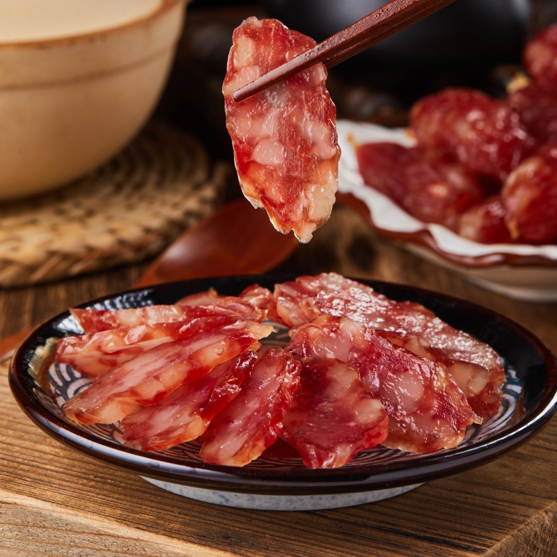 旗峰 腊味肠广味东莞腊肠广式腊味香肠 二八腊肠(8分瘦)500g袋装 广东