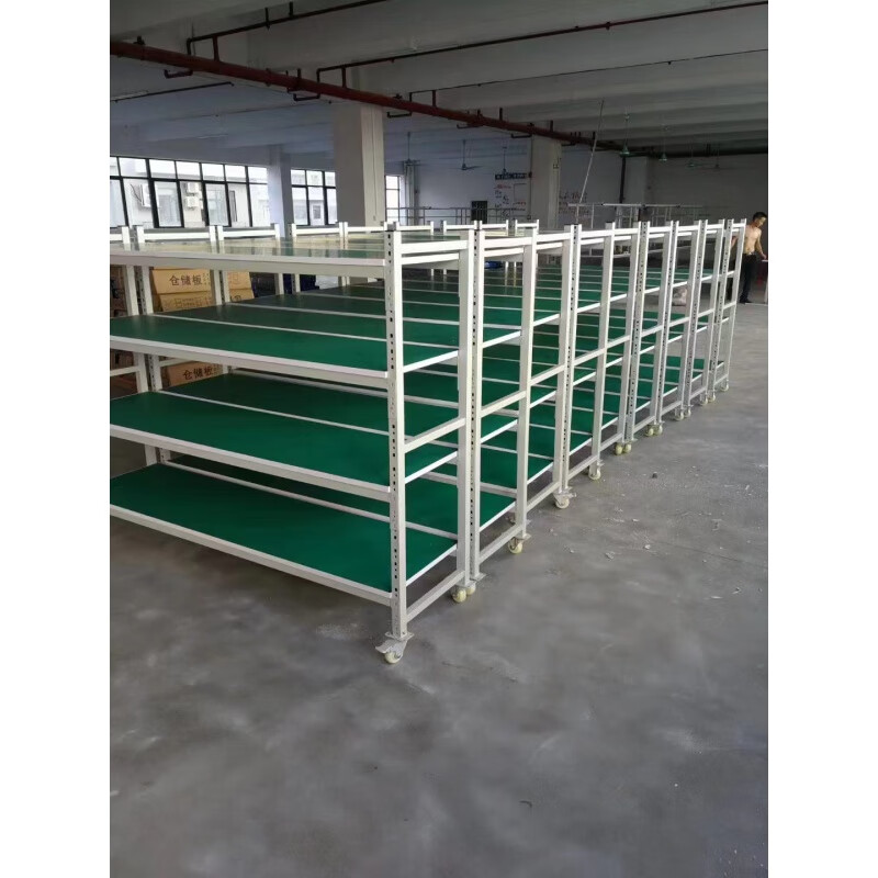 霁之沁老化架架移动货架线夹led灯具台插板多层周转车带轮 裸架120*40