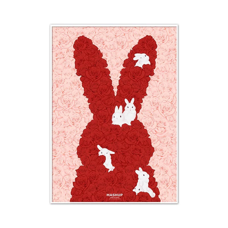 三为(sunwayart)darren zhou《i love you too》ins风卡通兔子客厅装